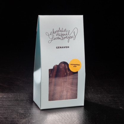 Chocolat orangettes noir 100g Genaveh  Bonbons chocolat