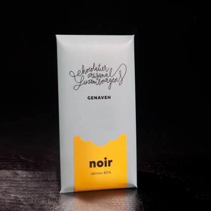 Tablette chocolat noir Abinao 85% 100g Genaveh  Tablettes de chocolat