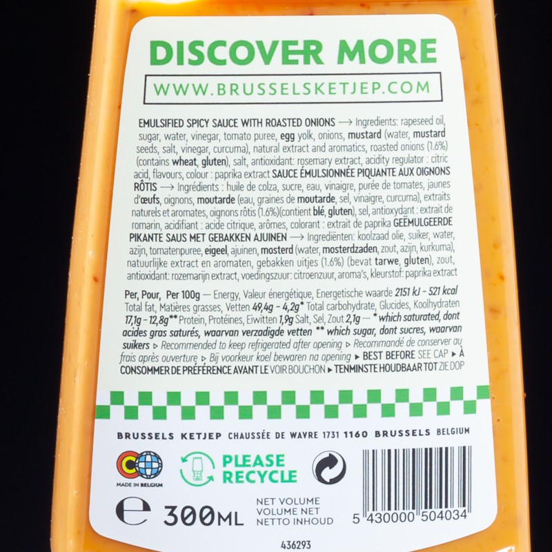 Sauce Dallas Brussels Ketjep 300g  Autres sauces froides