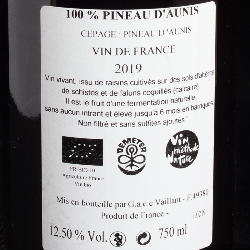 Pineau d'Aunis 75cl Domaine Les Grandes Vignes  Bourgogne