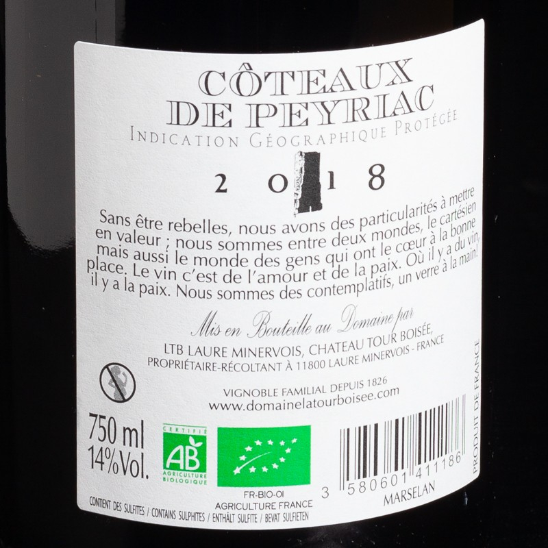 Marselan Bel Serrat 75cl Domaine de la Tour Boisée  Languedoc Roussillon