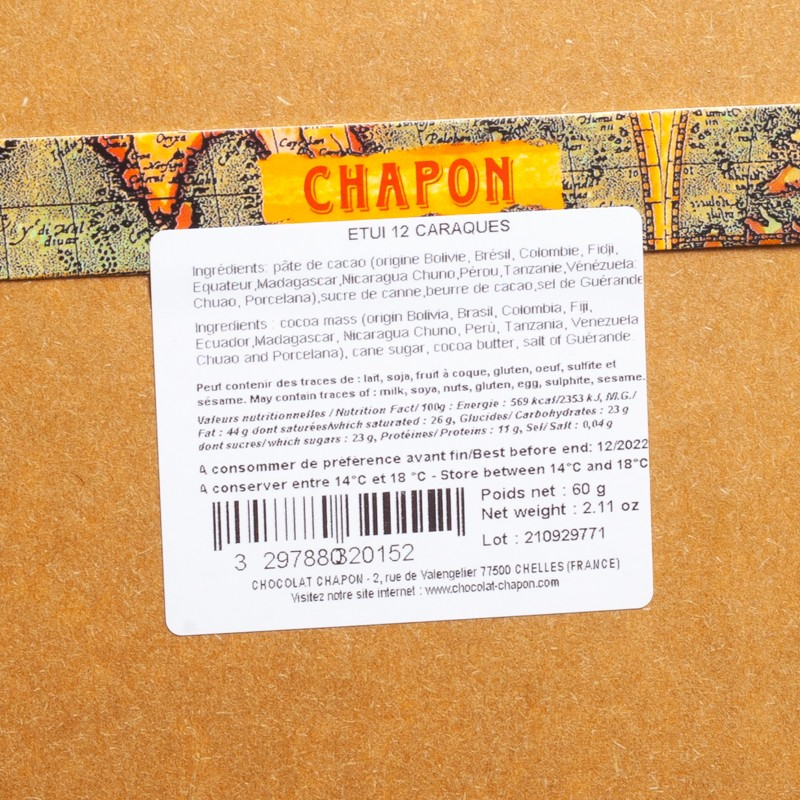 NPT - Étui 12 caraques Chapon 60g  A NE PAS TOUCHER