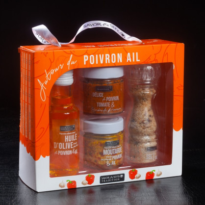 Coffret autour du poivron ail Savor&Sens  Coffret salé