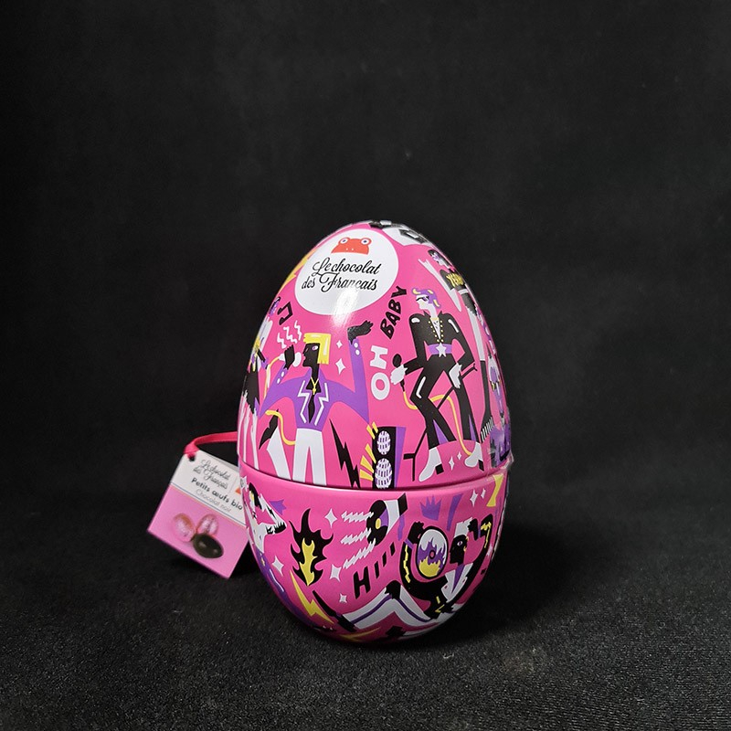 NPT - Œuf chocolat au lait et noir "Disco" Le chocolat des français 150g  A NE PAS TOUCHER