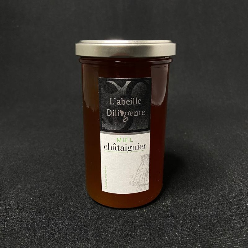 Miel de châtaigner France L'abeille Diligente 350g  Miels