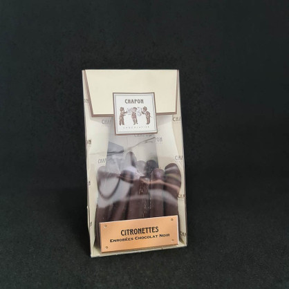 Poche orangettes chocolat noir 150g Chapon  Bonbons chocolat