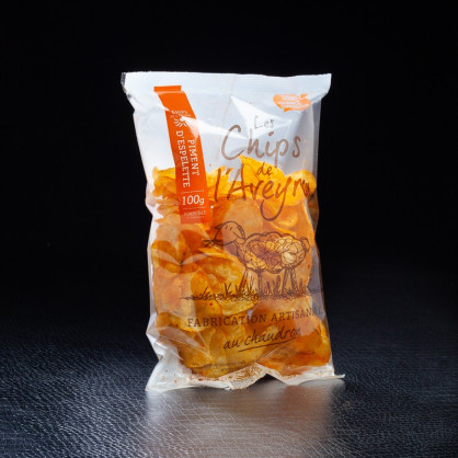 Chips au piment d'Espelette 125g Les chips de l'Aveyron  Chips