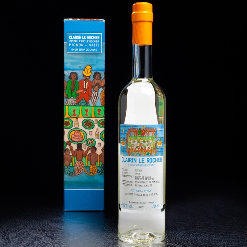 NSA - Rhum Blanc L'Île d'Haiti Clairin le Rocher 49.80% 70cl avec coffret  NSA