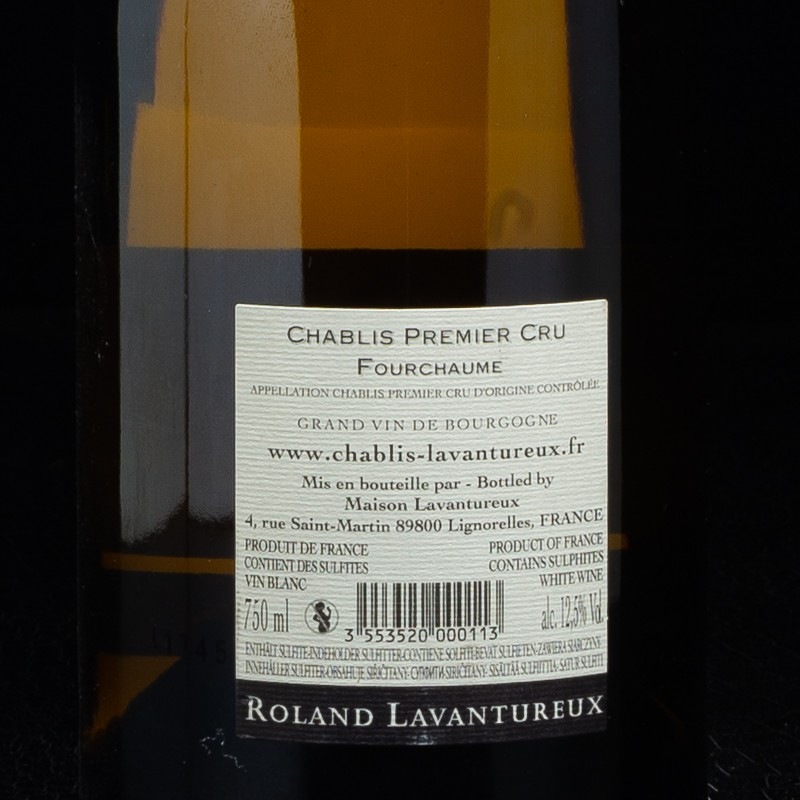 Chablis 1er cru Fourchaume 75cl Domaine Lavantureux  Bourgogne