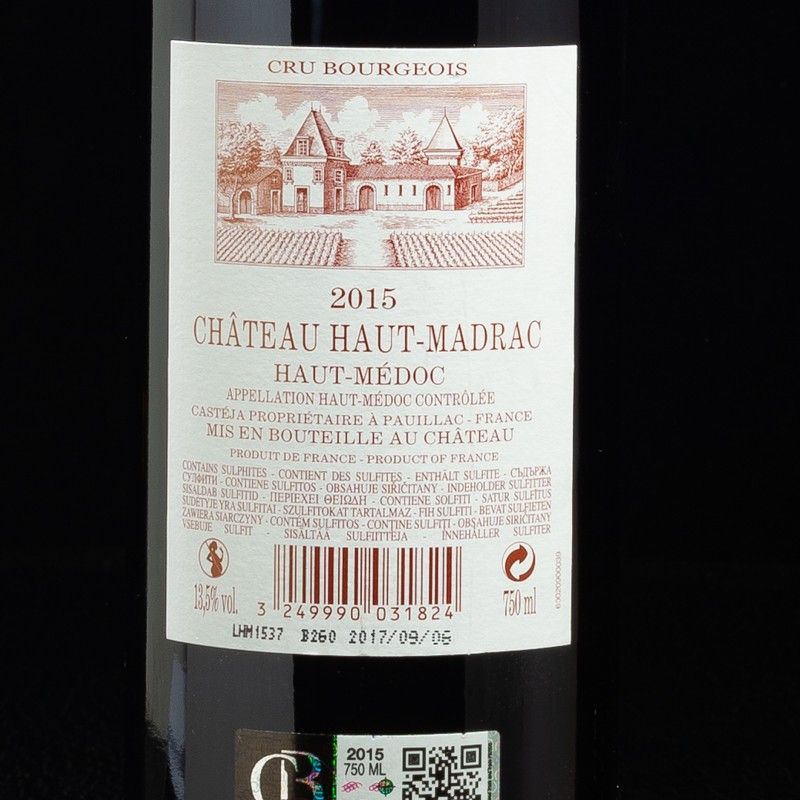 Haut Médoc 75cl Château Haut Madrac  Bordeaux