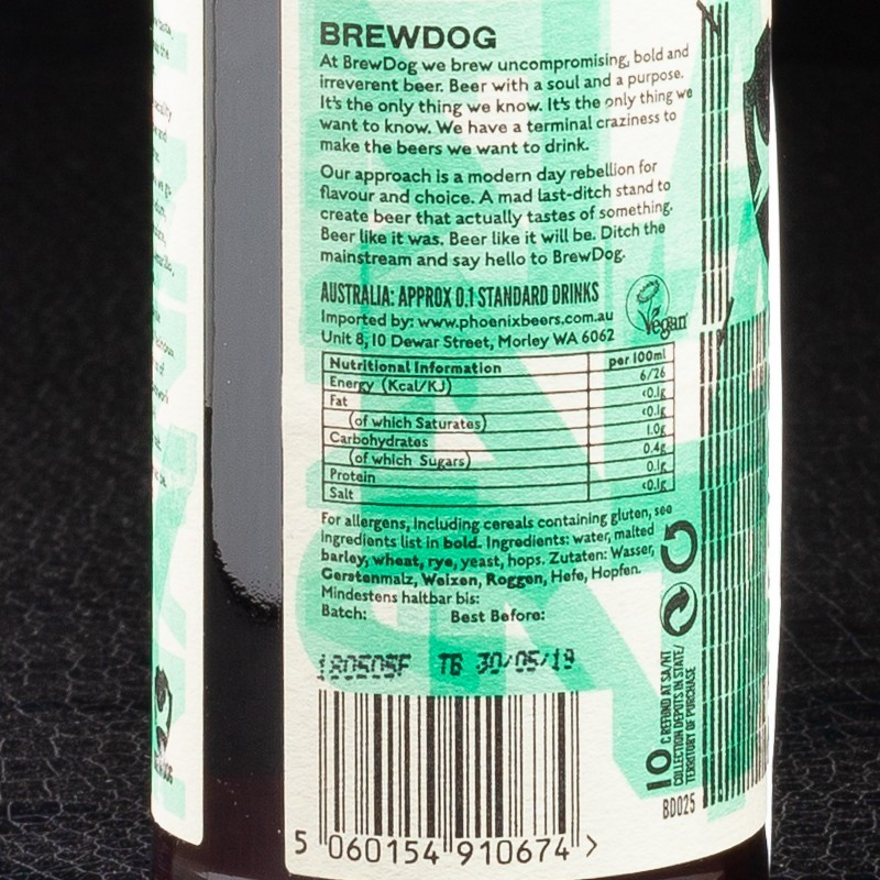 NSA - Bière Brewdog Nanny State 0.50% 33cl  NSA