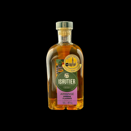 Rhum arrangé banane flambée 50cl Isautier  Cave à rhums