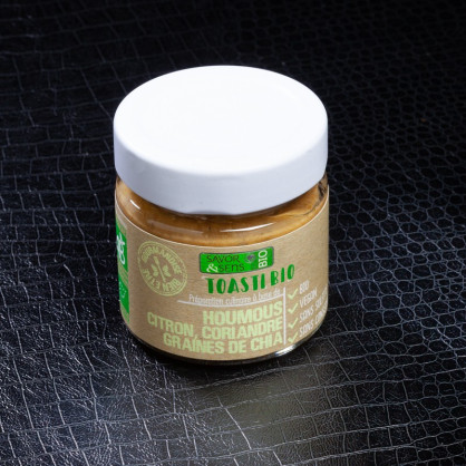 Toasti bio houmous citron coriandre graines de chia 100g Savor&Sens  À tartiner