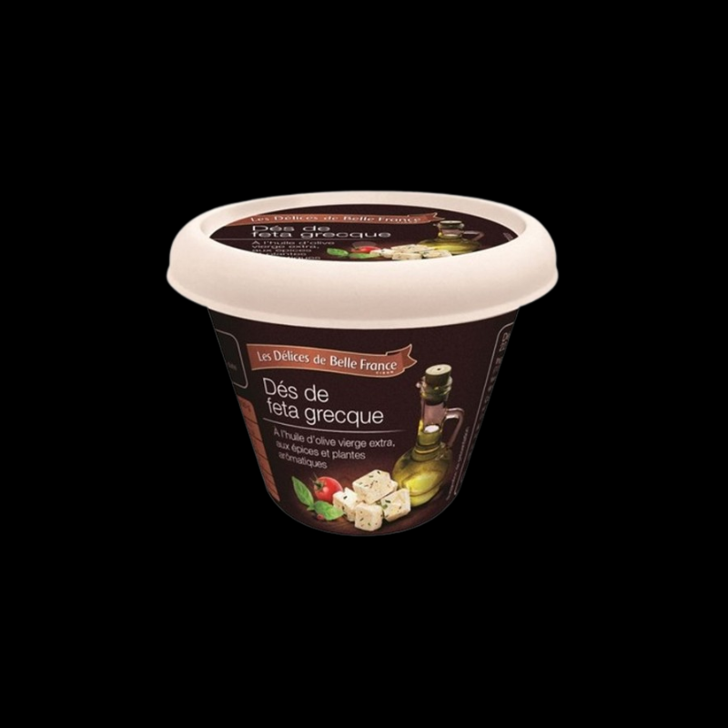 Dés fêta grecque huile olive 130G Belle France  Mozzarellas, fetas, parmesans et burratas