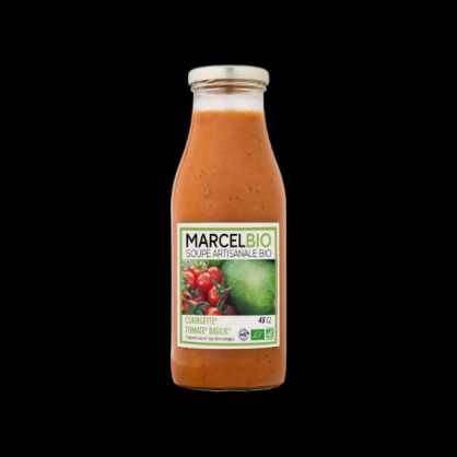Soupe courgette tomate basilic 48cl Marcel Bio  Soupes et croutons