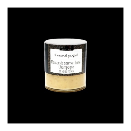 Mousse saumon fumé champagne et baie rose 100g Savor&Sens  À tartiner