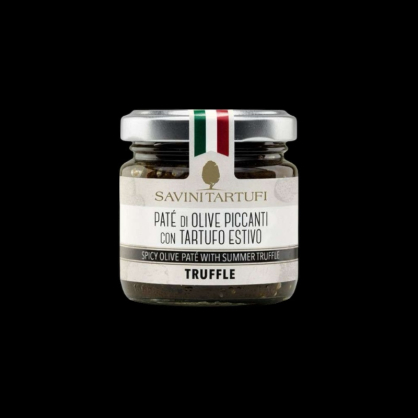 Tapenade d’olives piquantes à la truffe d’été 90g Savini Tartufi  À tartiner