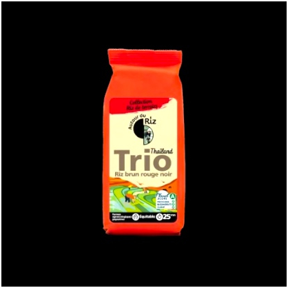 Trio bio de riz thaï complet équitable 500g Autour du Riz  Riz et risotto