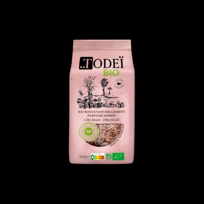 Riz bio rouge parfumé jasmin long grain 500g Todeï  Riz et risotto