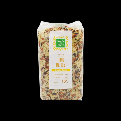 Trio de riz 500g Grains de Frais  Riz et risotto