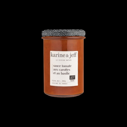 Sauce tomates aux carottes et basilic 200g Karine et Jeff  Sauces chaudes