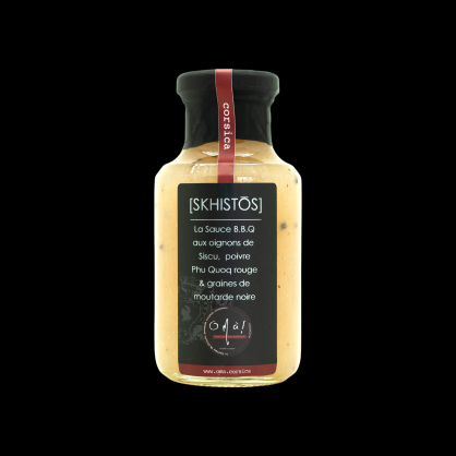 Sauce bbq blanche skhistos oignons de Siscu 280g O Ma Gourmandise  Barbecue