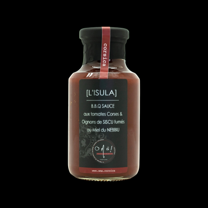 Sauce bbq isula miel et oignons fumés 280g O Ma Gourmandise  Barbecue