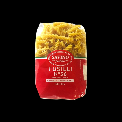 Pâtes fusilli n36 500g Savino  Pâtes