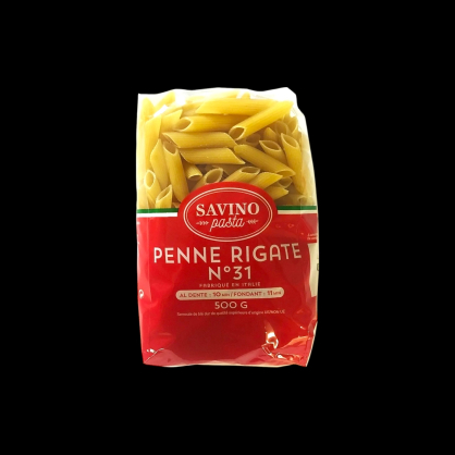 Pâtes penne rigate n31 500g Savino  Pâtes