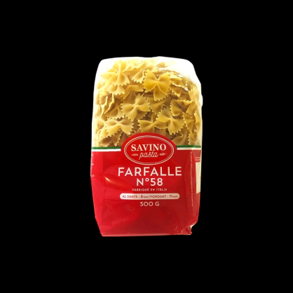 Pâtes farfalle n58 500g Savino  Pâtes