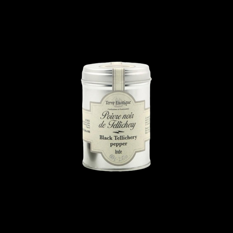 Poivre de Tellichery noir 60g Terre Exotique  Poivre
