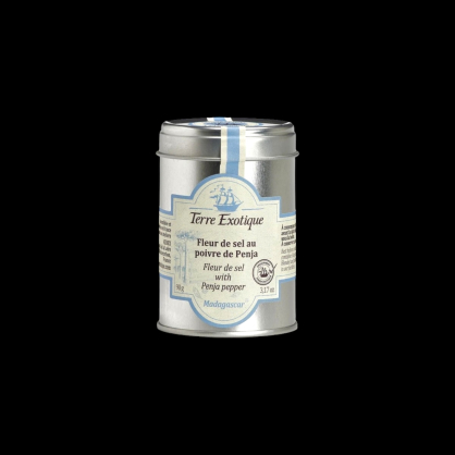 Fleur de sel au poivre penja 90g Terre Exotique  Sel