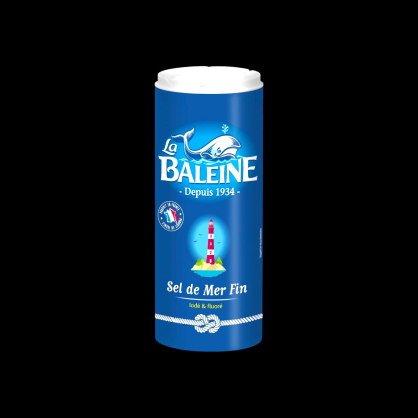 Sel fin iode et fluore 550g La Baleine  Sel