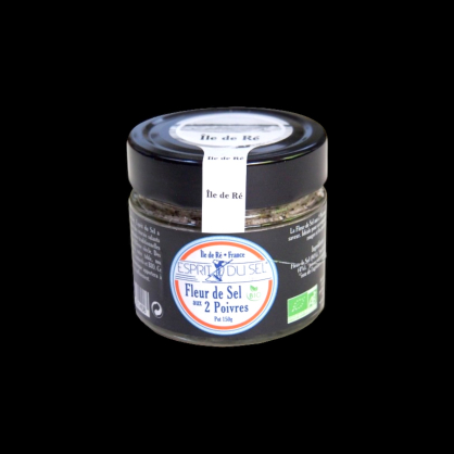 Fleur de sel 2 poivres 150g Esprit du Sel  Sel