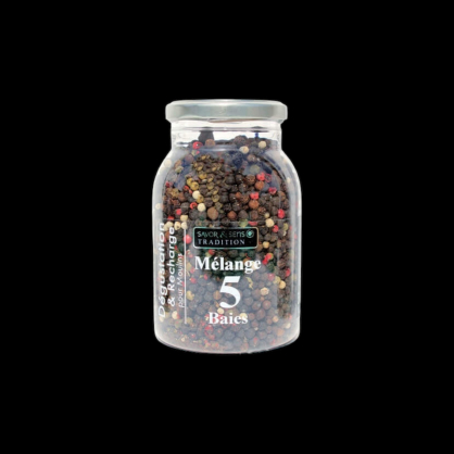 Recharge mélange 5 baies 140g Savor&Sens  Poivre