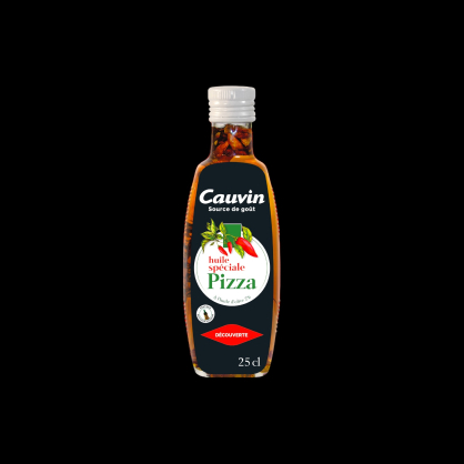 Huile pimentée pour pizza 25cl Cauvin  Huiles