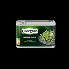 Petits pois tendres et fondant 280g Cassegrin  Conserves de légumes
