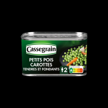 Petits pois et carottes 265g Cassegrin  Conserves de légumes