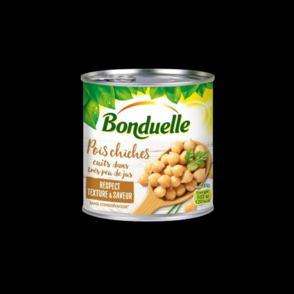 Pois chiches cuits dans très peu de jus 265g Bonduelle  Conserves de légumes