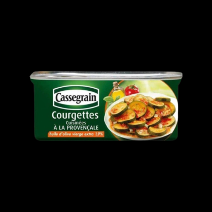 Courgettes cuisinées provençales 185g Cassegrin  Conserves de légumes