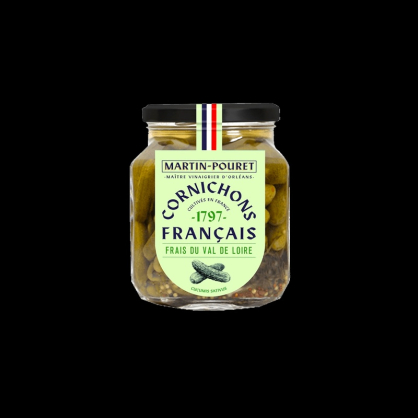 Cornichons frais Val de Loire au vinaigre d’Orléans 270g Martin Pouret  Cornichons