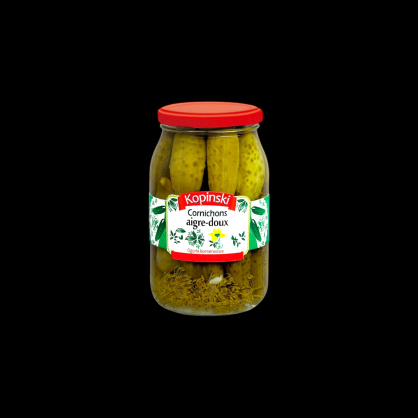 Cornichons aigre doux 380g Kopinski  Cornichons
