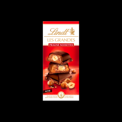 Les grandes praliné noisettes noir 225g Lindt  Tablettes de chocolat