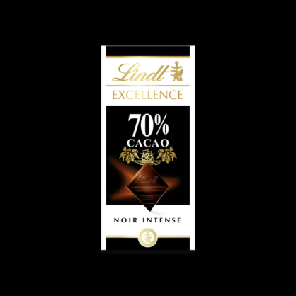 Chocolat noir 70% 100g Lindt  Tablettes de chocolat