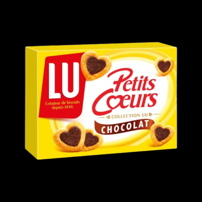 Petits cœurs au chocolat 125g Lu  Biscuits