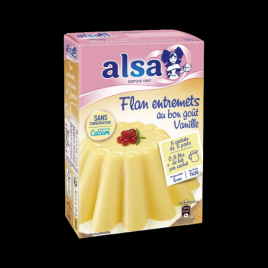 PREPA FLAN ENTREMET VANILLE 192G ALSA  Accueil