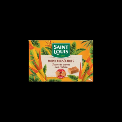 Morceaux sécables sucre canne 1kg St Louis  Farines, sucres et aides à la pâtisserie