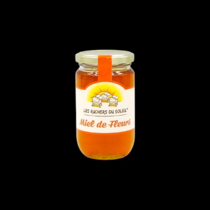 Miel de fleurs liquide bio 375g Les Ruchers du Soleil  Miels