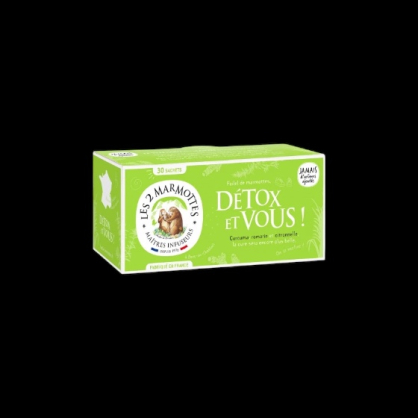 Tisane detox et vous 50g Les 2 Marmottes  Infusions et tisane