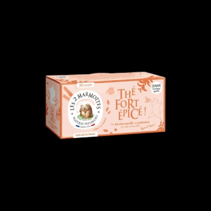 Thé fort épice chai cannelle et cardamome Les 2 Marmottes  Thé noir